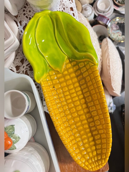 Other - Vintage Pottery USA Corn-Shaped Serving Platter - 12”